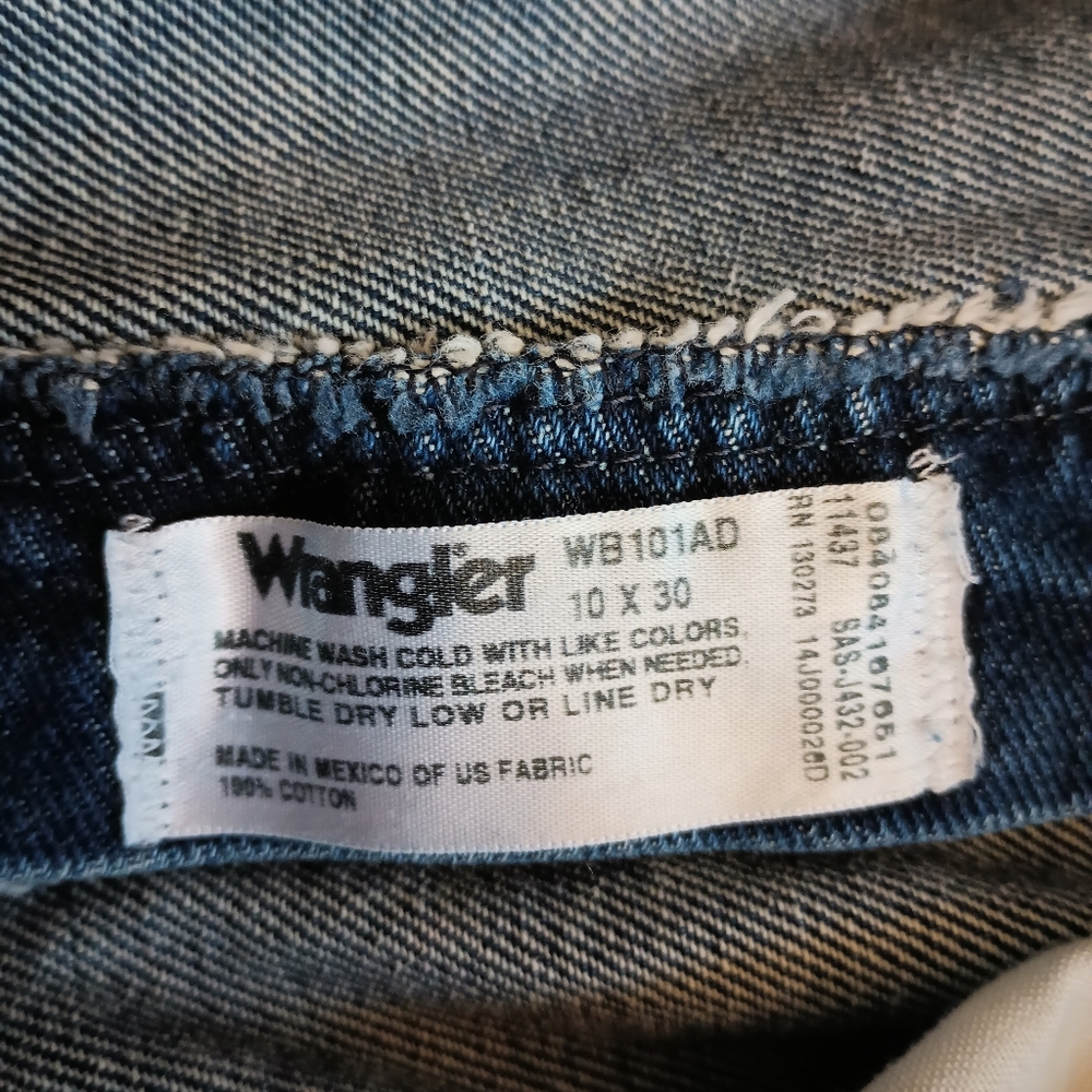 Vtg Wrangler Blues Womens Mom Jeans 10X30 Dark High Rise Retro 90s Cowgirl - Picture 7 of 10